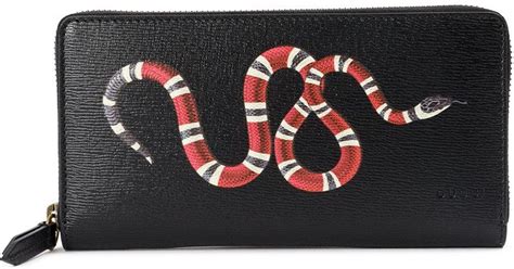 gucci leather wallet kingsnake|Gucci snake wallet men's.